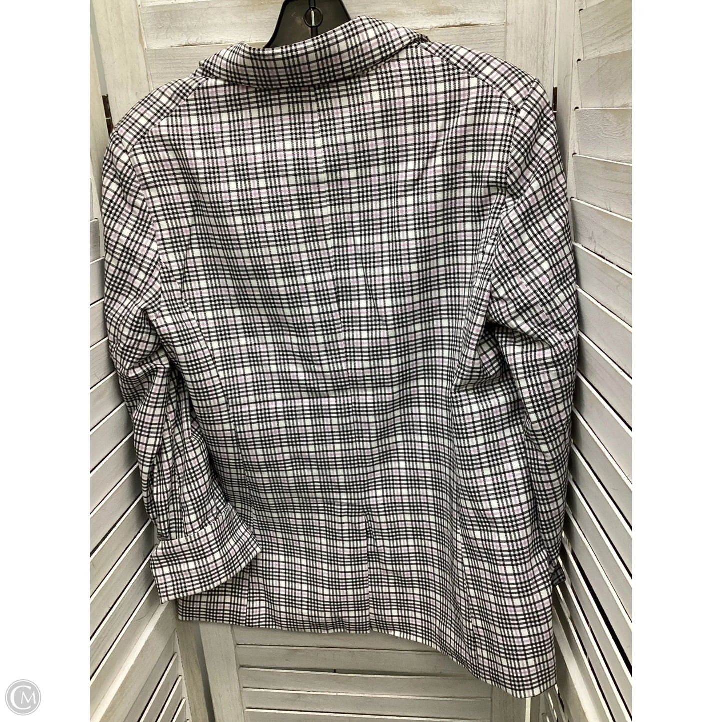 Blazer By Tahari In Plaid Pattern, Size: 8
