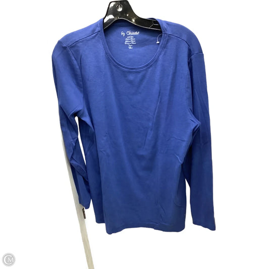 Top Long Sleeve By Chicos In Blue, Size: Xl