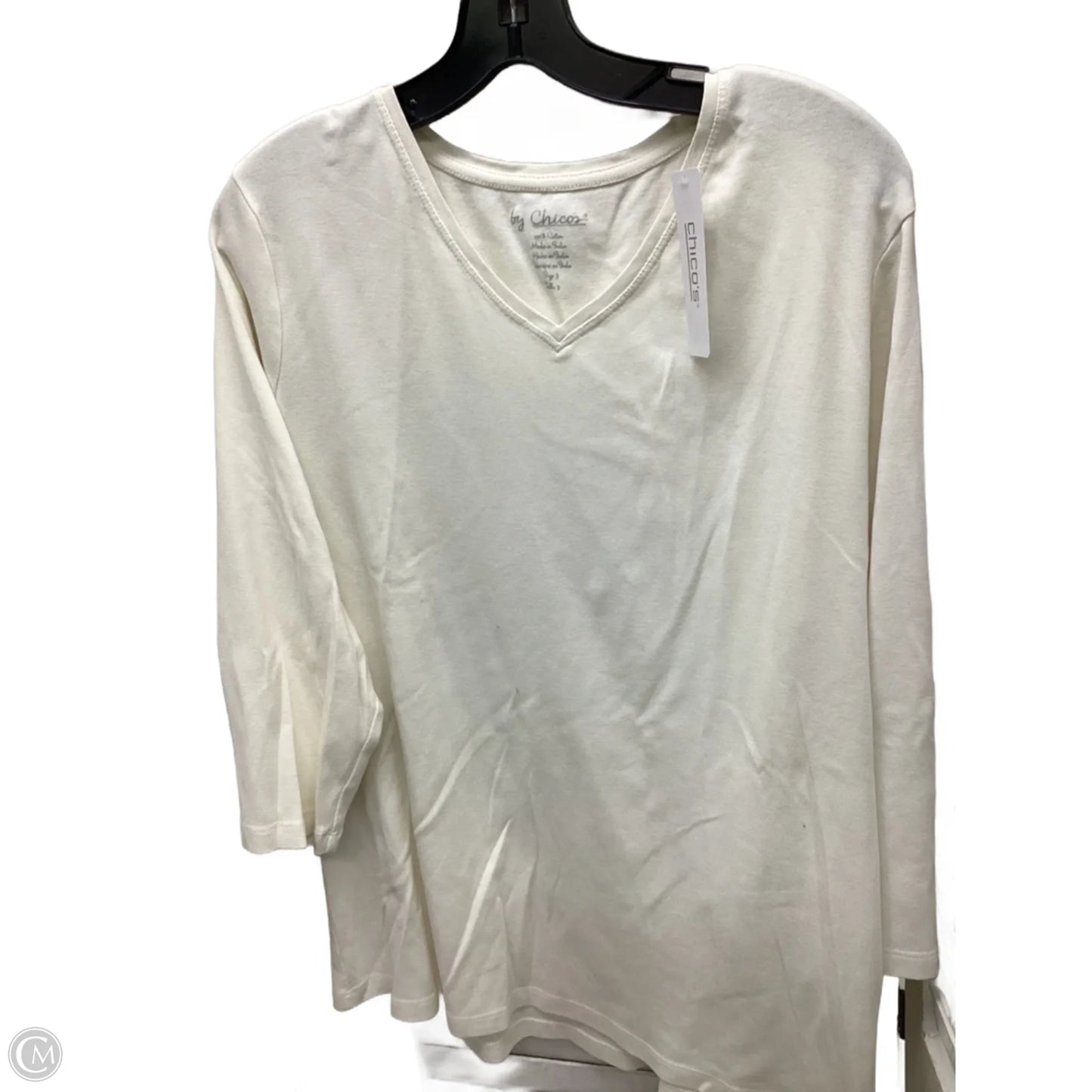 Top 2pc 3/4 Sleeve By Chicos In Orange, Size: Xl