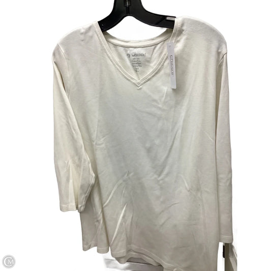 Top 2pc 3/4 Sleeve By Chicos In Orange, Size: Xl