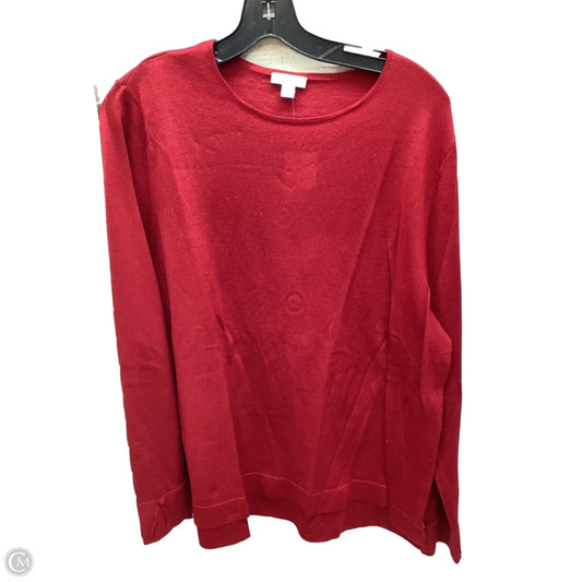 Top Long Sleeve By J. Jill In Red, Size: Xlp