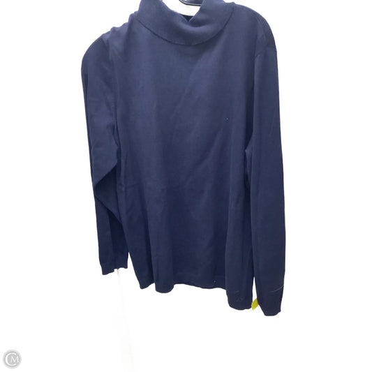 Top Long Sleeve By Talbots In Navy, Size: 2x