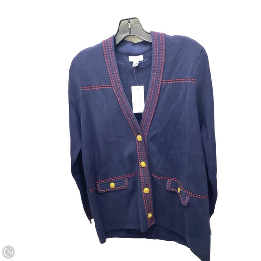 Cardigan By Charter Club In Navy, Size: L