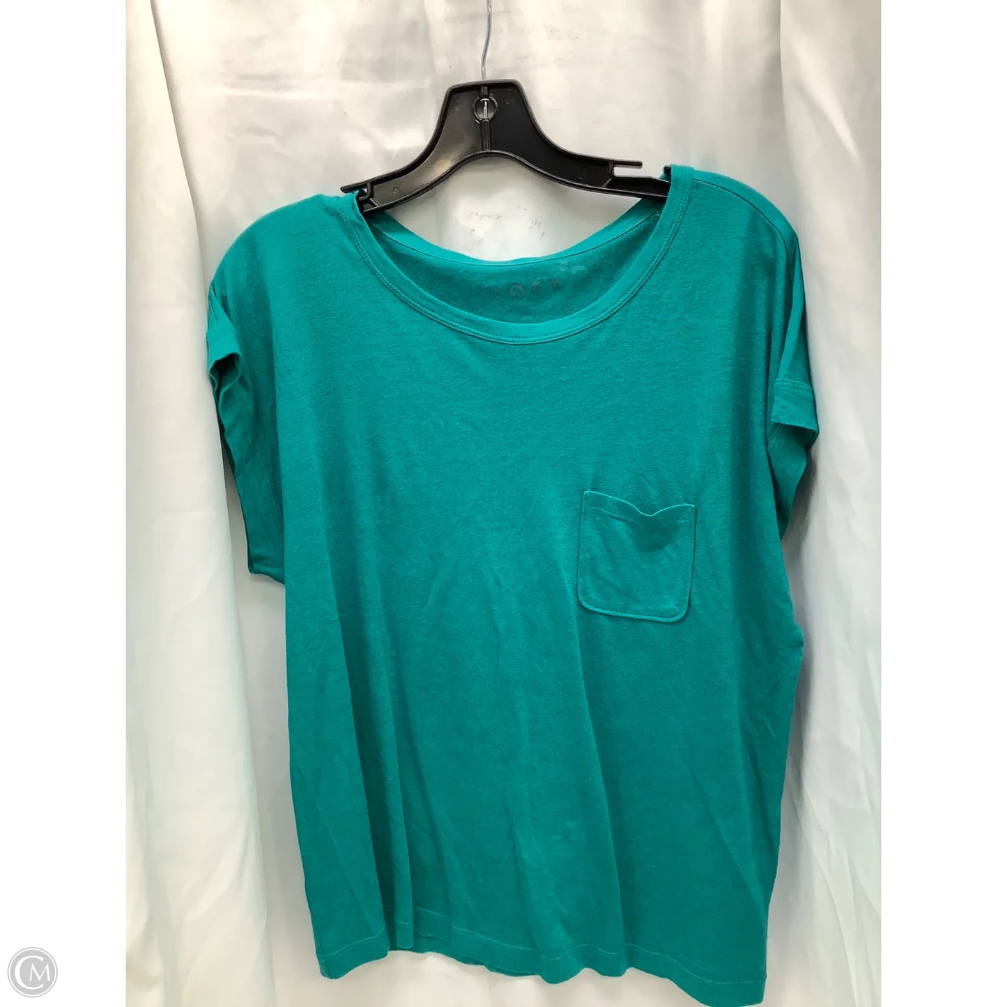 Top Short Sleeve By Loft In Teal, Size: M