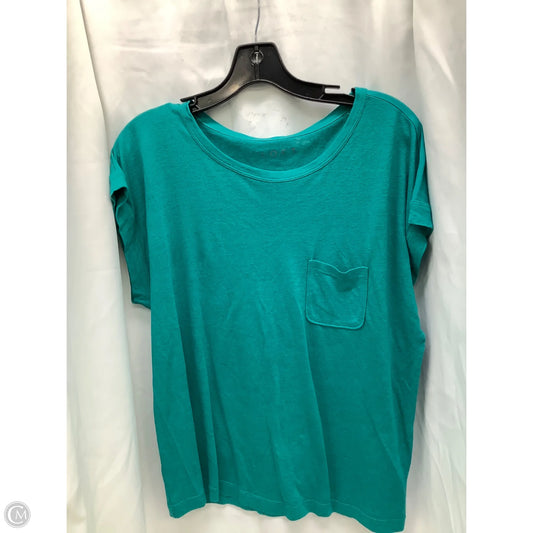 Top Short Sleeve By Loft In Teal, Size: M