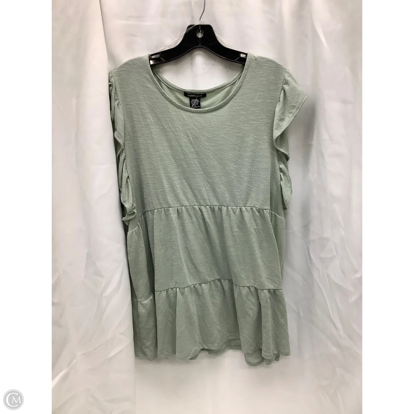 Top Short Sleeve By Robert Louis In Green, Size: Xl