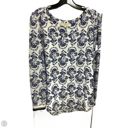 Top Long Sleeve By Loft In Floral Print, Size: L