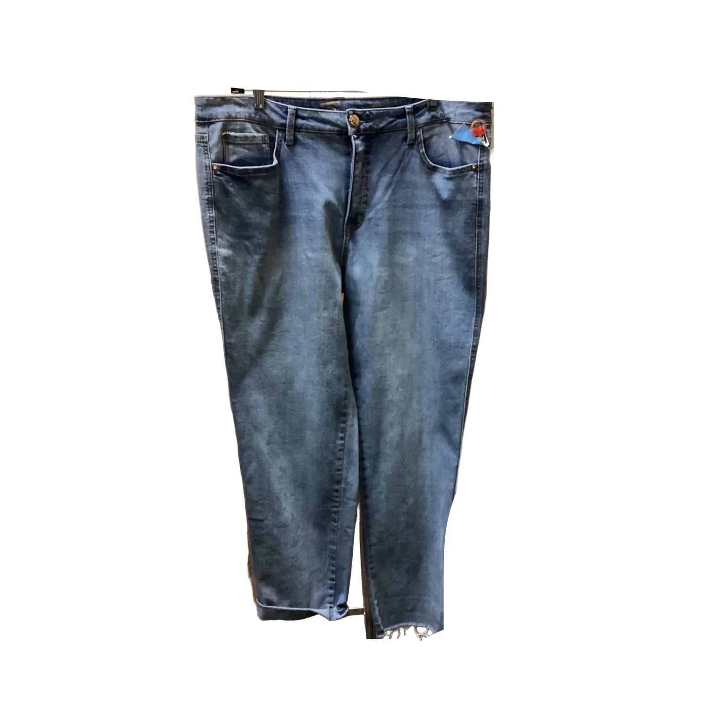 Jeans Boyfriend By Seven 7 In Blue Denim, Size: 14
