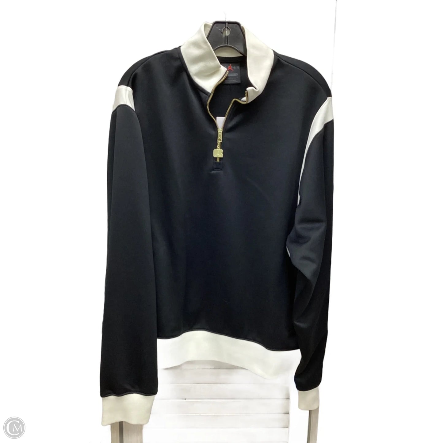Sweatshirt Luxury Designer By Jordan In Black & White, Size: L