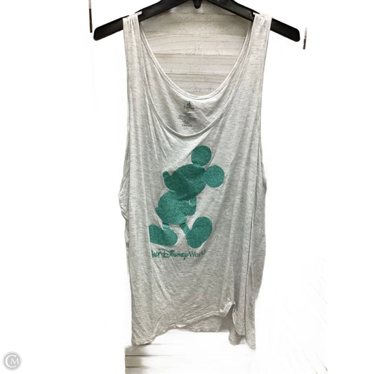 Top Sleeveless By Disney In Grey, Size: 3x