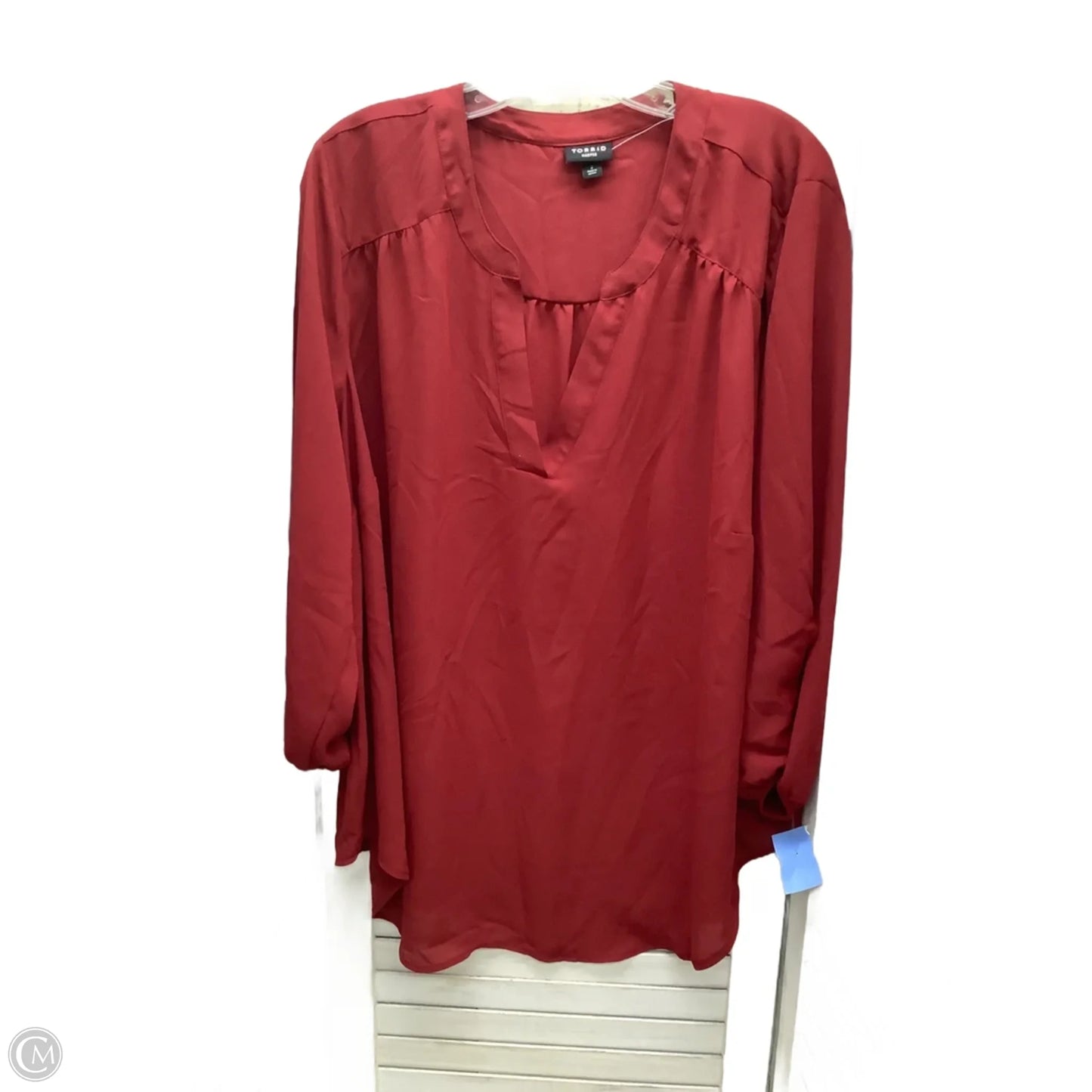 Top Long Sleeve By Torrid In Maroon, Size: 2x