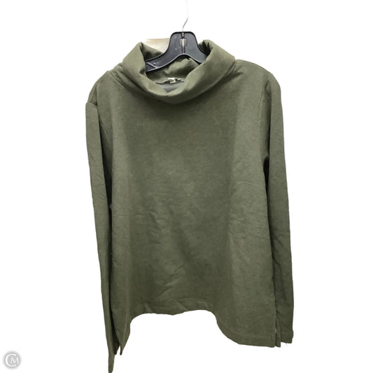 Top Long Sleeve By Talbots In Green, Size: Xl