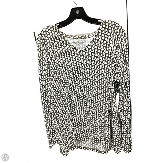 Top Long Sleeve By Chicos In Multi-colored, Size: Xxl