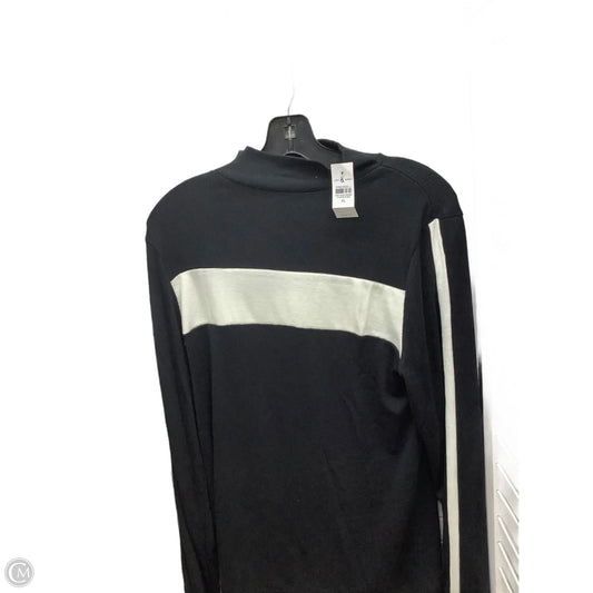 Top Long Sleeve By Lou And Grey In Black & White, Size: L