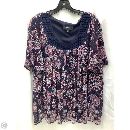 Top Short Sleeve By Lane Bryant In Paisley Print, Size: 22