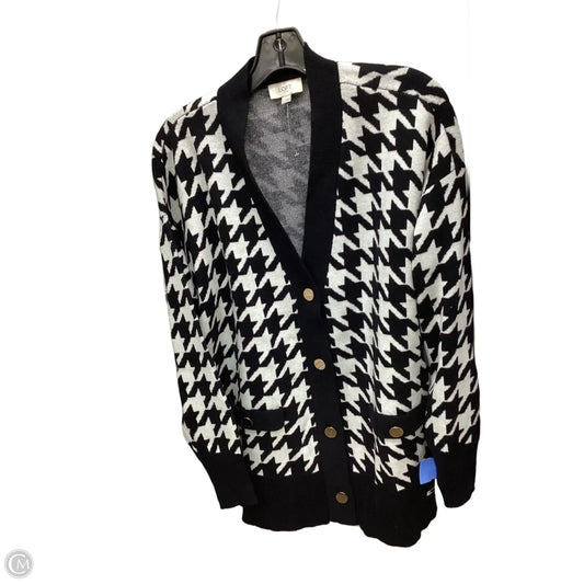 Cardigan By Loft In Black & White, Size: L