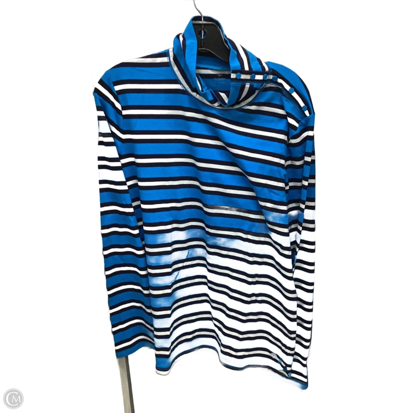 Top Long Sleeve By Talbots In Striped Pattern, Size: Xl