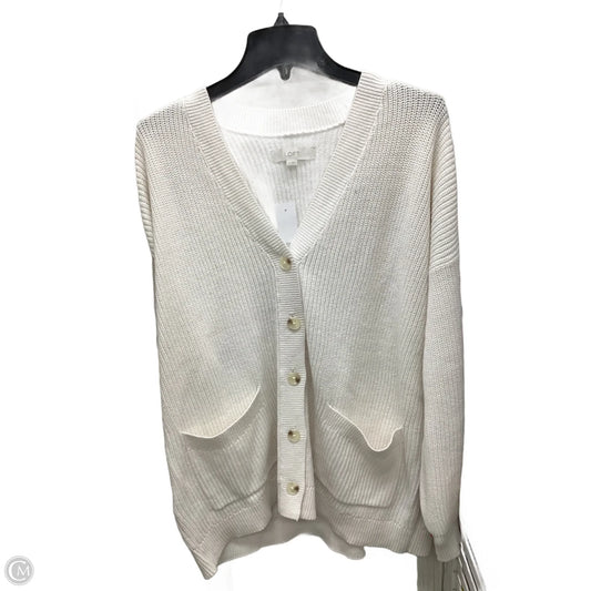 Cardigan By Loft In Ivory, Size: Xl