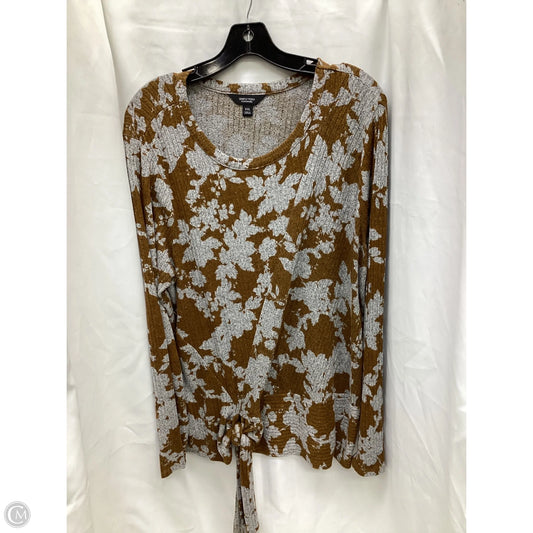 Top Long Sleeve By Simply Vera In Multi-colored, Size: Xxl
