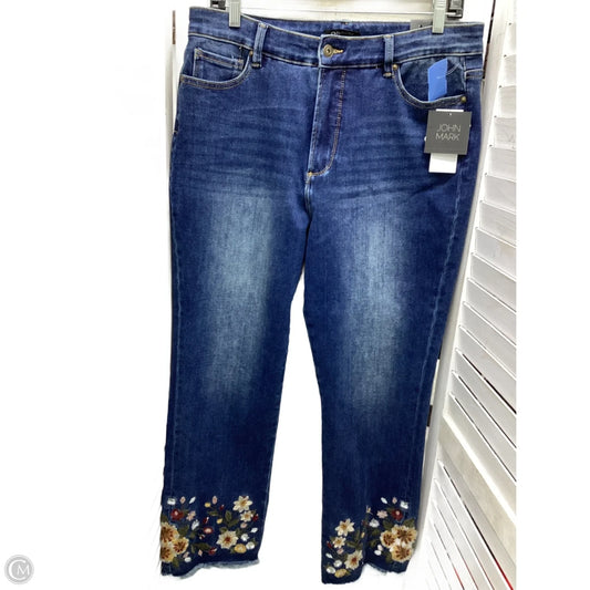 Jeans Straight By John Mark In Blue Denim, Size: 12