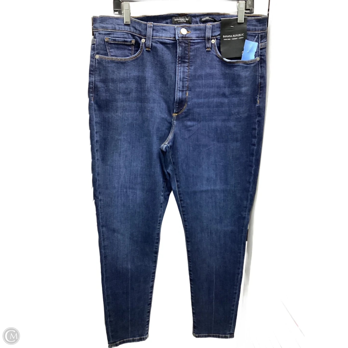 Jeans Skinny By Banana Republic In Blue Denim, Size: 12