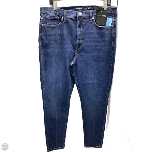 Jeans Skinny By Banana Republic In Blue Denim, Size: 12