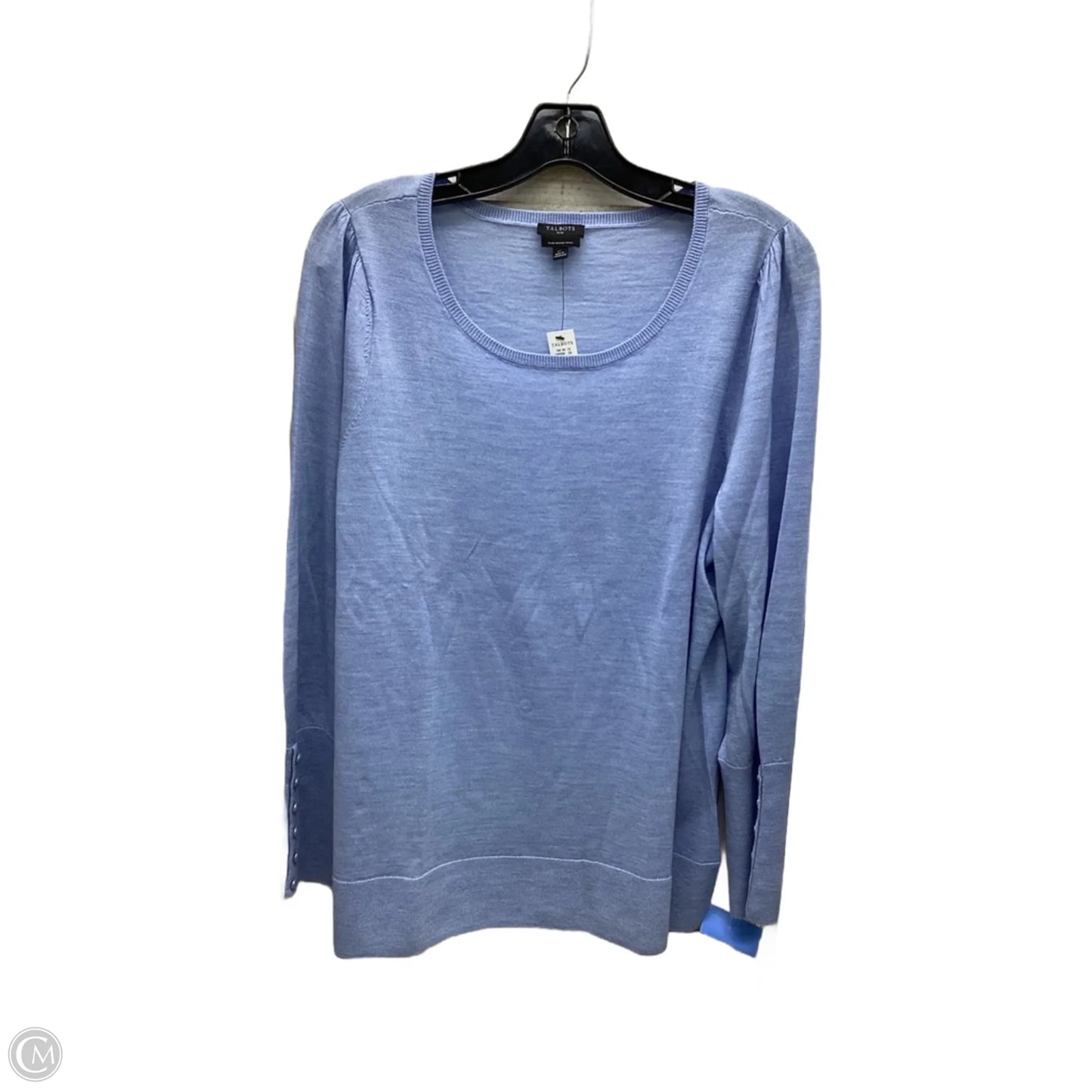 Top Long Sleeve By Talbots In Blue, Size: 1x