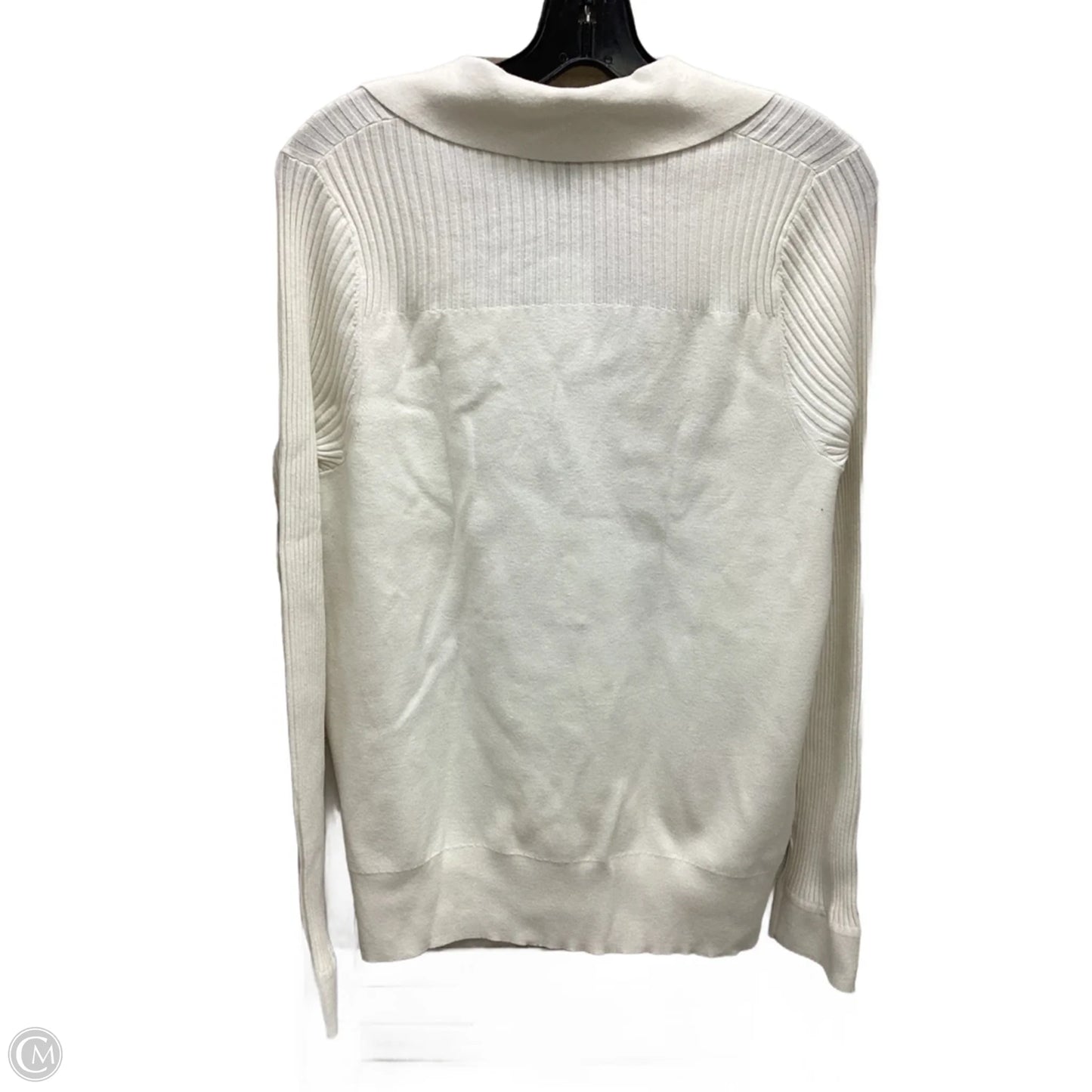 Top Long Sleeve By Banana Republic In Ivory, Size: L