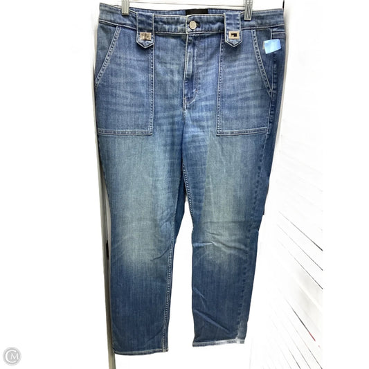 Jeans Straight By White House Black Market In Blue Denim, Size: 14