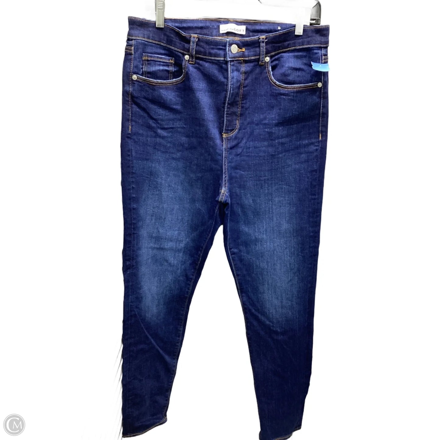 Jeans Straight By Loft In Blue Denim, Size: 12
