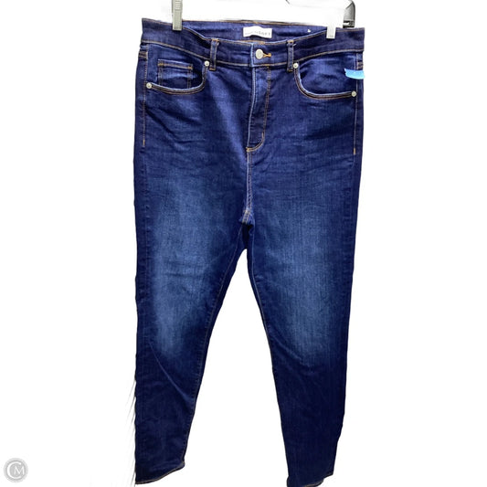 Jeans Straight By Loft In Blue Denim, Size: 12