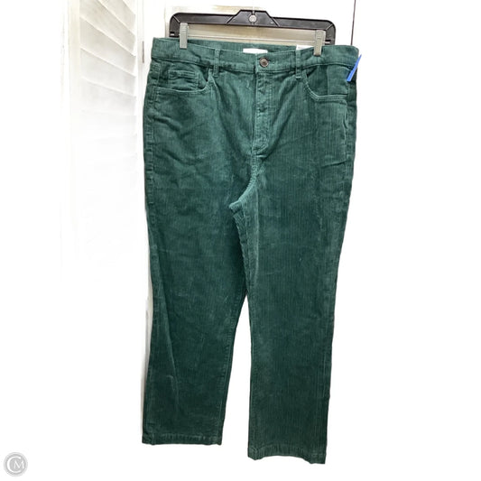 Pants Corduroy By Loft In Green, Size: 14