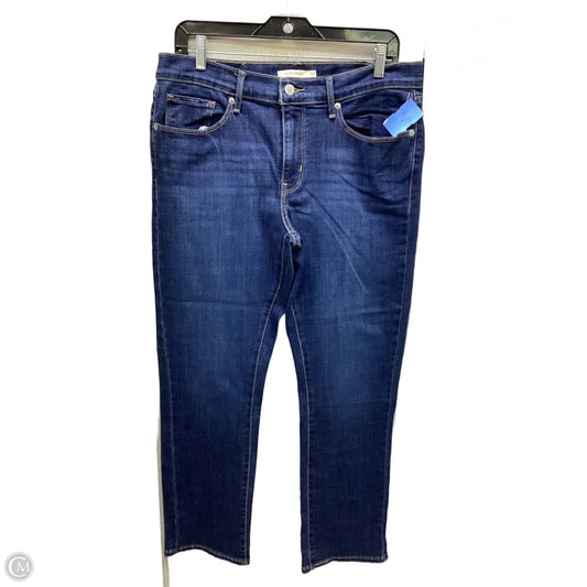 Jeans Straight By Levis In Blue Denim, Size: 12