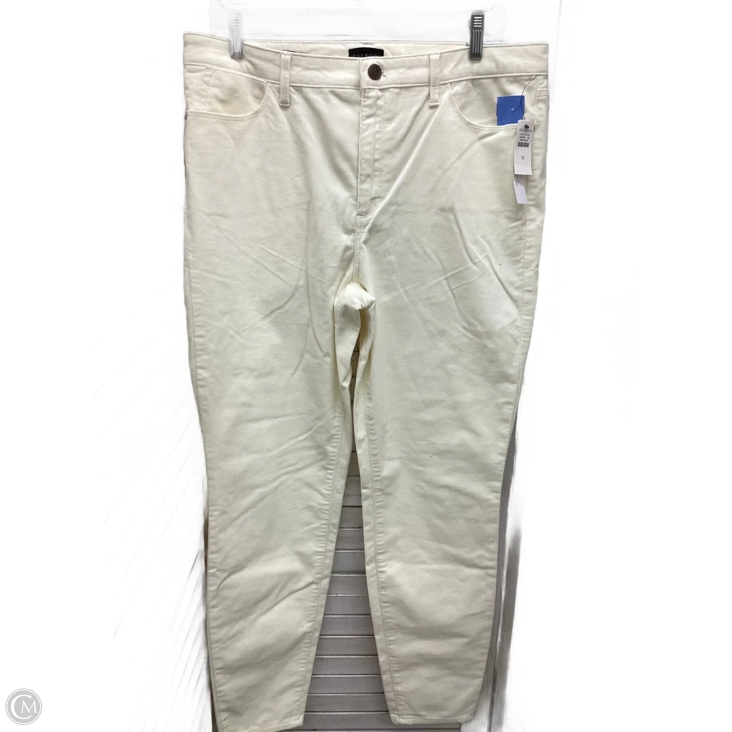 Pants Corduroy By Talbots In Ivory, Size: 12