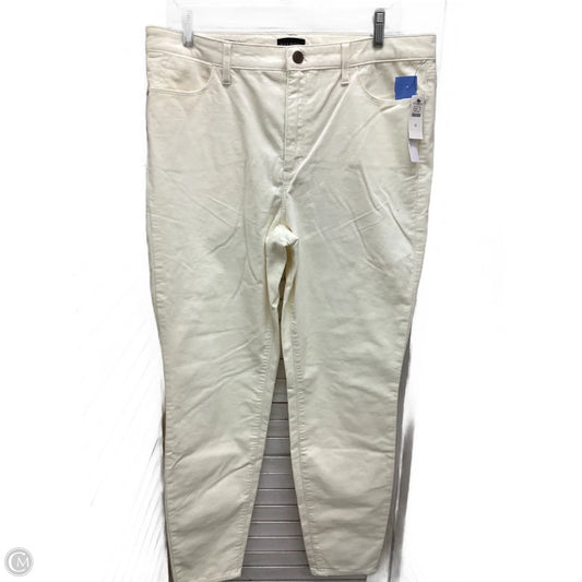 Pants Corduroy By Talbots In Ivory, Size: 12