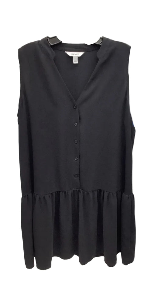 Dress Casual Midi By Nine West Apparel In Black, Size: L