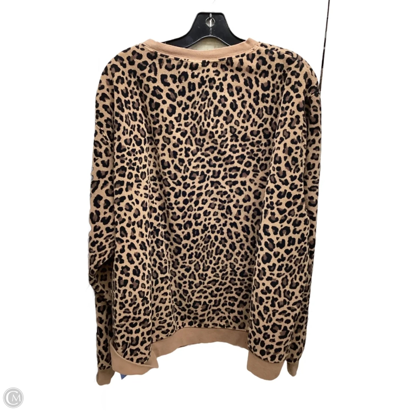 Sweatshirt Crewneck By Nike Apparel In Leopard Print, Size: Xxl
