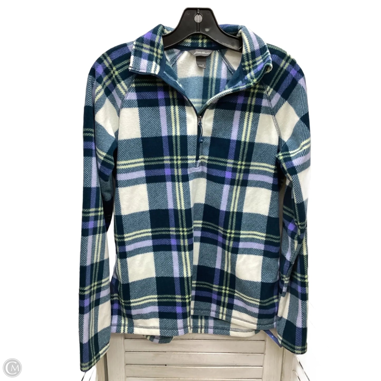 Jacket Shirt By Eddie Bauer In Plaid Pattern, Size: S