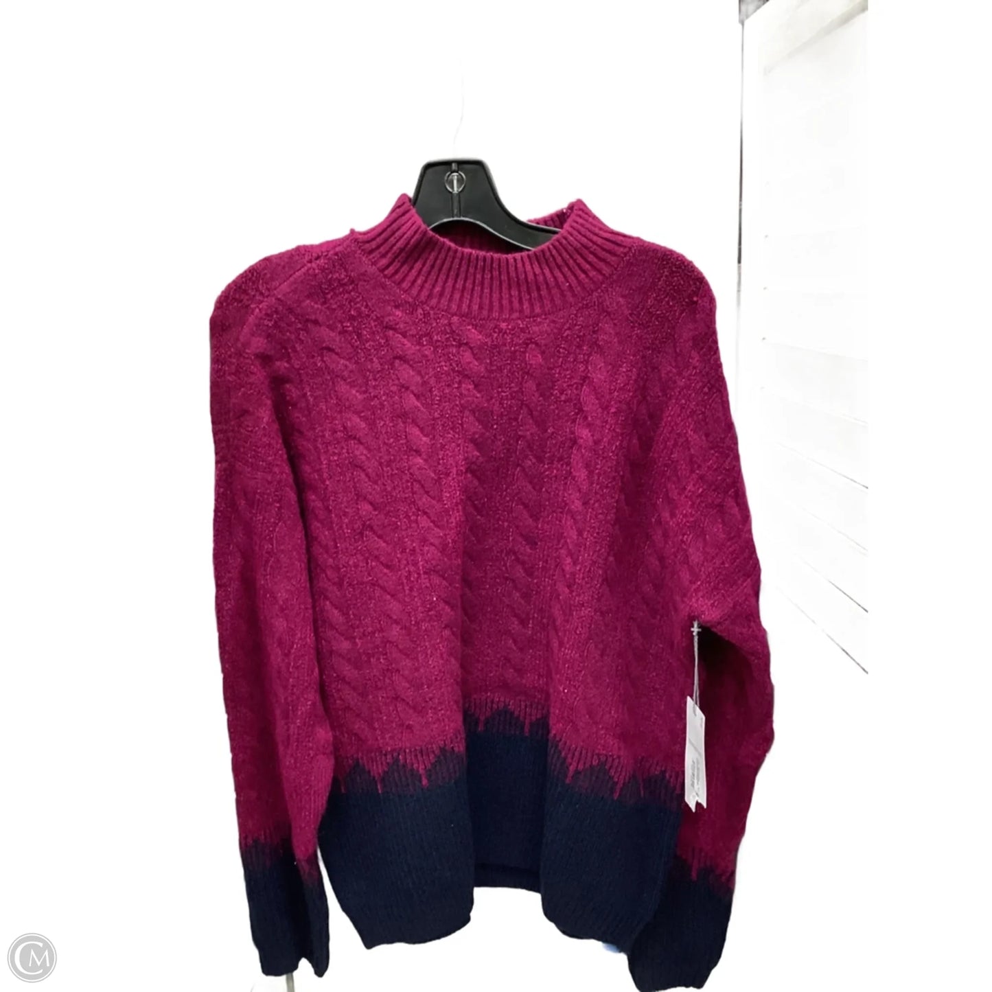 Sweater By Liz Claiborne In Purple, Size: L
