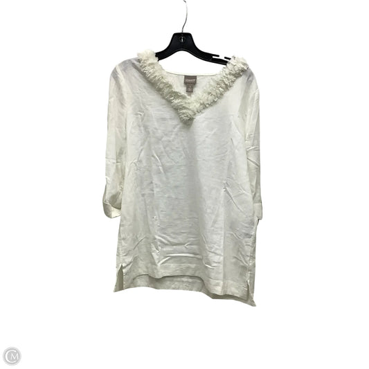Top Long Sleeve By Chicos In White, Size: S
