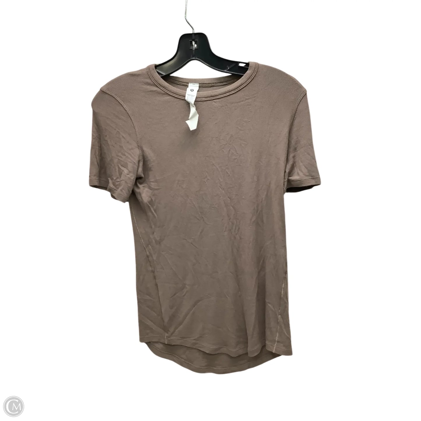 Top Short Sleeve By Lululemon In Brown, Size: 6