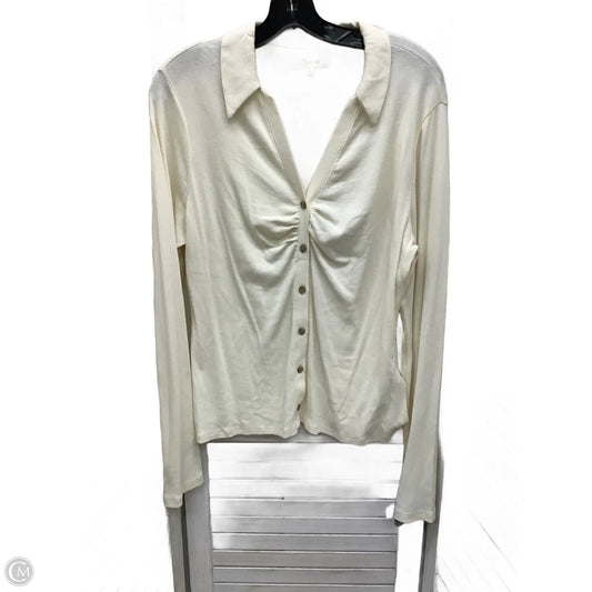 Top Long Sleeve By Madewell In Ivory, Size: Xxl