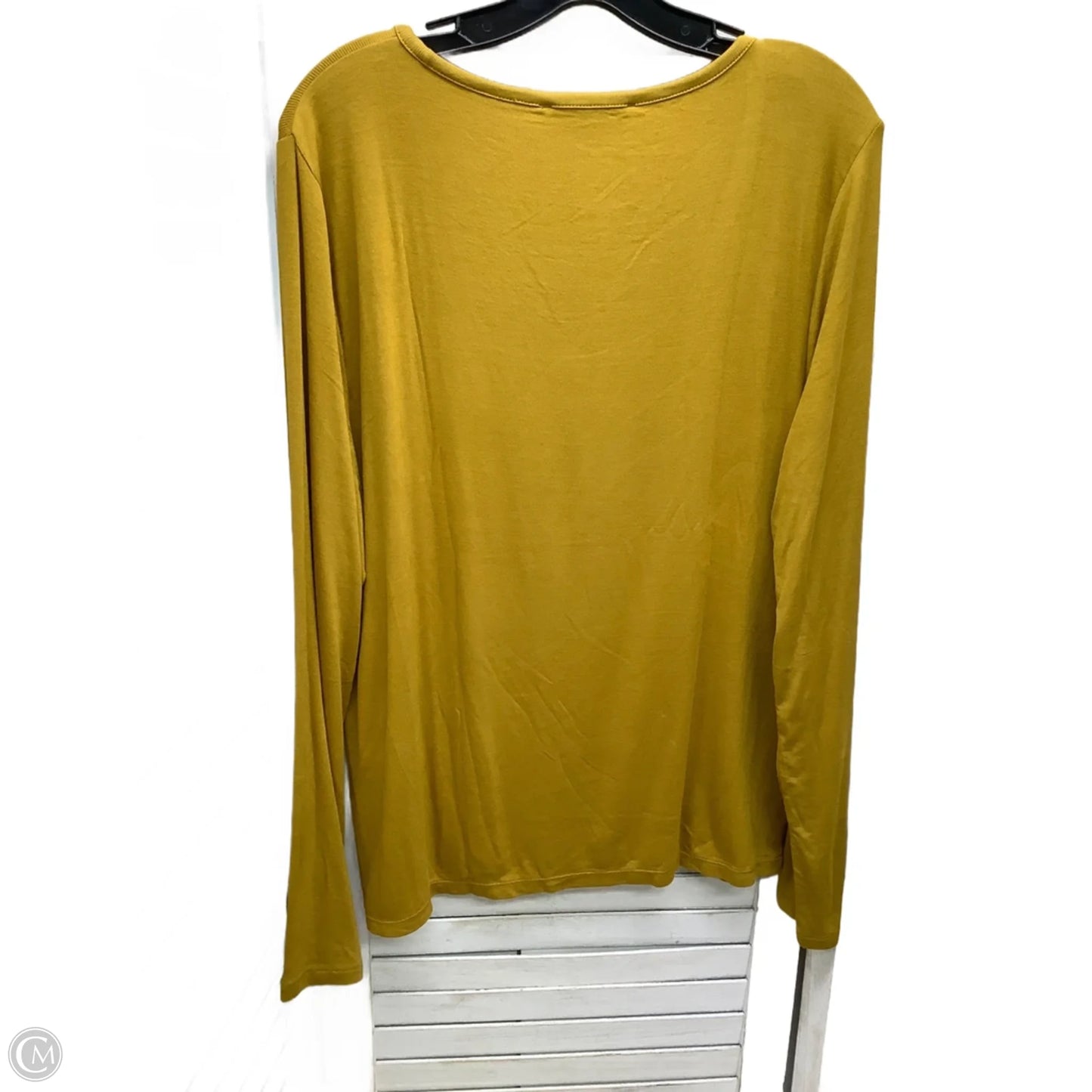 Top Long Sleeve By Loft In Gold, Size: Xxl