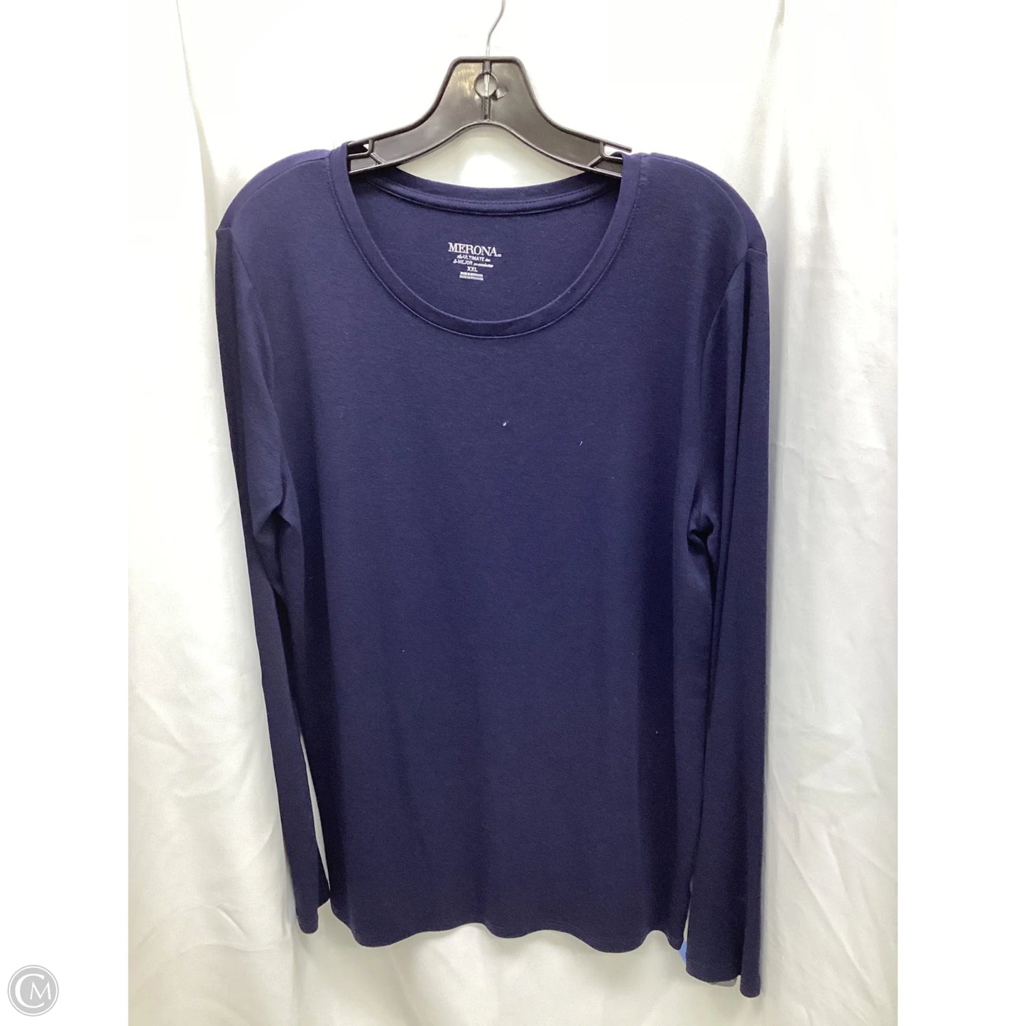 Top Long Sleeve By Merona In Navy, Size: Xxl