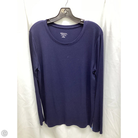 Top Long Sleeve By Merona In Navy, Size: Xxl