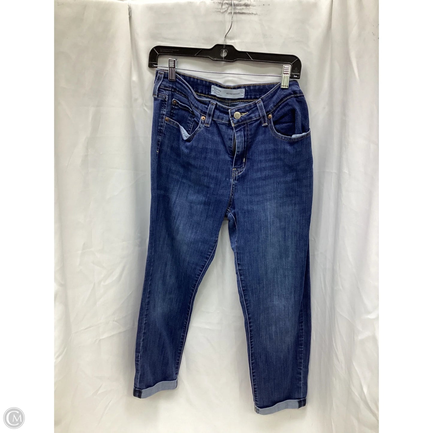 Jeans Boyfriend By Levis In Blue Denim, Size: 12