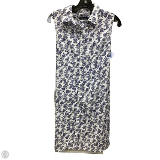 Dress Casual Midi By Tommy Hilfiger In Blue & White, Size: 4