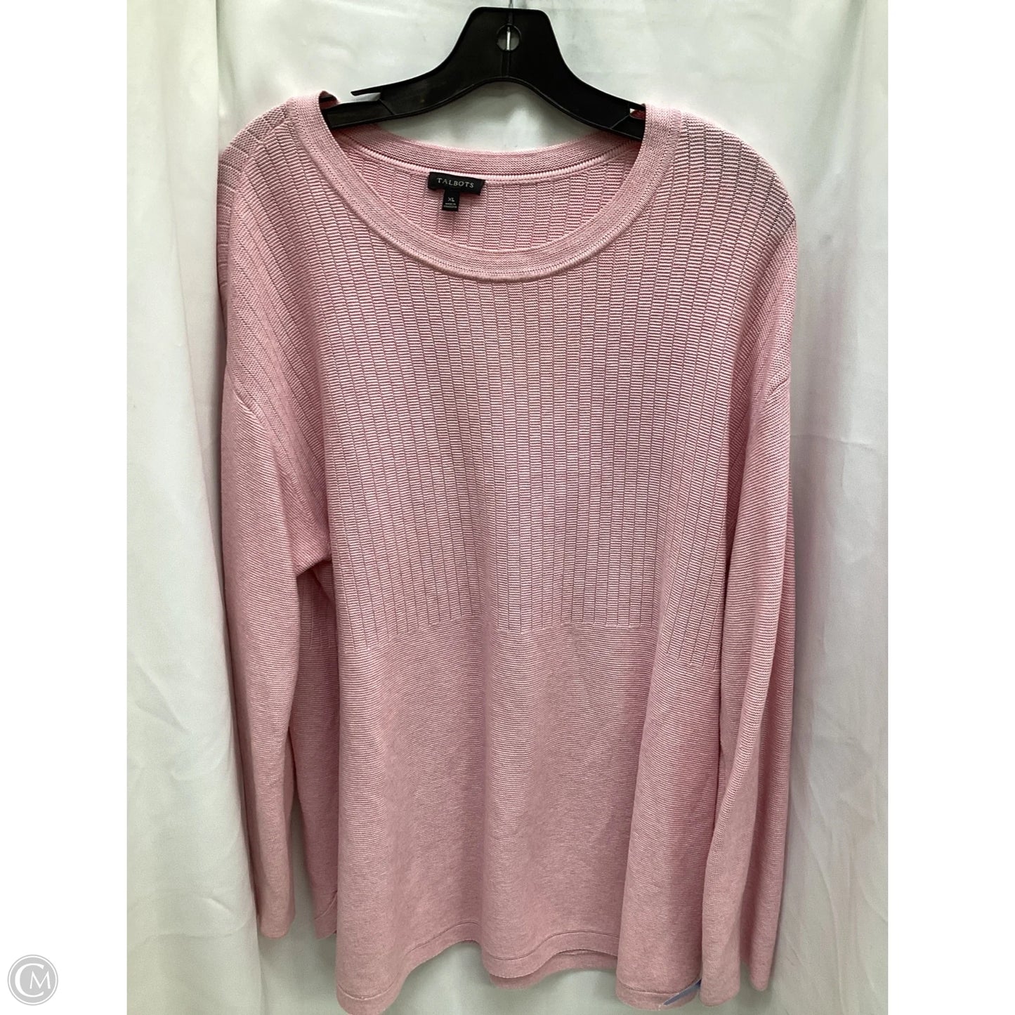 Top Long Sleeve By Talbots In Pink, Size: Xl