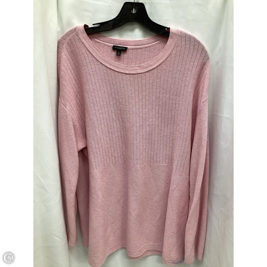 Top Long Sleeve By Talbots In Pink, Size: Xl