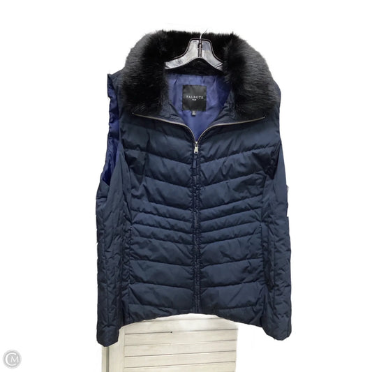 Vest Puffer & Quilted By Talbots In Navy, Size: 2x